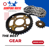 GEAR GIR GER VERZA SONIC 150 SUPRA GTR CBE CB150 MEGAPRO NEW GLPRO GEAR 42 14 RANTE HARD GEAR GOLD P