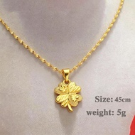 Gold 916 Original Necklace for Women Love Pendant Chain Rantai Leher Emas 375 Lelong Kalung Chain Em
