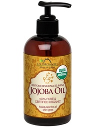 Jojoba Oil, USDA Certified Organic,100% Pure & Natural, Cold Pressed Virgin, Unrefined, Haxane Free,