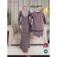 RAYA 2026 • Dhia Cotton • PURPLE • Family Set Sedondon Baju Kurung Cotton Sulam Ibu Anak dan Kemeja 