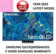 SAMSUNG QA75QN95BAKXXS 75INCH 4K NEO QLED SMART TV , COMES WITH 3 YEARS WARRANTY , BEST 4K TV WITH REFRESH RATE 144HZ , THE MOST IMERSIVE PICTURE QUALITY , READY STOCK AVAILABLE *75QN95B*