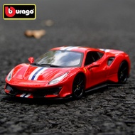 Bburago 1:24 Ferrari 488 Pista Sprots Car Alloy Scale Car Model Diecast Metal Static Collection Chil
