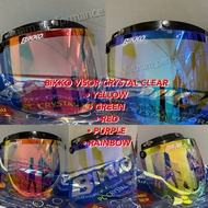 BOGO Bikko Visor Helmet Crystal Clear Rainbow Green Red Cermin Helmet Jernih Clear Shield Open Face 
