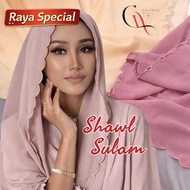 RAYA Chiffon Shawl Sulam 4 Edge Embordiery // Sulam Viral Veil 4 Edge Limited Stock Design