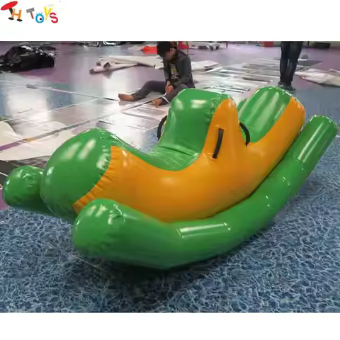 2m Inflatable Seesaw Toys for Water Playground Air Tight Banana Boat for Ball Pool