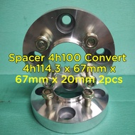 Spacer 4h100 Convert 4h114.3 x 67mm x 67mm x 20mm 2pcs