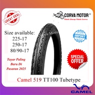 Corva Motor Tayar Camel Motorcycle Tube Tyre Cm519 225-17 2.25-17 250-17 2.50-17 80/90-17 Bunga Tt10