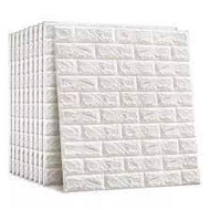 3d Foam White Brick Wallpaper 70cm x 70cm