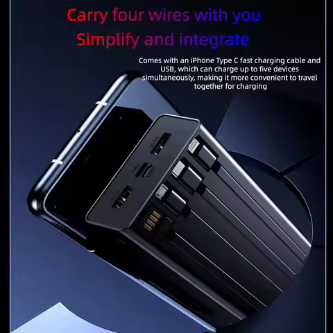 100%new Comes with A Four Wire Large Capacity 120W57000mAh/20000mAh Universal Mobile Phone Model Pow