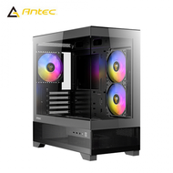 Antec 安鈦克 CX500M RGB 黑 全景玻璃機殼 (M-ATX/Type-C/內建風扇側2後1/無A柱/顯卡415mm/塔散165mm)