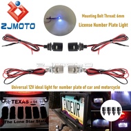 Black / Silver LED License Number Plate Light Screw Bolt Bulbs SMD Licence Lamp Universal 12V Ideal 