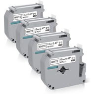 4 x Label Maker Tape Replacement for Brother P Touch M Tape M-K231 M-K231s MK231 MK-231 M231 12mm 0.