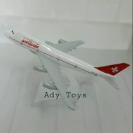 16cm SWISS AIR B747 DIECAST METAL PLANE PLANE COLLECTION DISPLAY