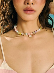 Sunshine and summer necklace สร้อยหินแท้ sunshine & summer