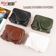 Lumix DC-ZS99 DC-TZ99 High-Quality Leather Camera Case Bag With Shoulder Strap for Panasonic Lumix D