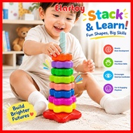 8pcs Baby Spin Stack Toy Set for Infants