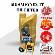 MOS M SYNEX 4T 10W-40 Oil Semi Synthetic Minyak Pelincir + Oil Filter Y15 Y16 LC135 FZ150 Lagenda115