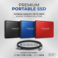 HD External Hard Drive 128TB 60TB 30TB 16TB Portable SSD 8TB 4TB USB 3.0 Type-C Interface High Quali