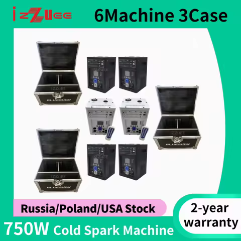 750w Cold Spark Machine Flight case Ti Powder DMX Firework Machine Remote Cold Fireworks Fountain St
