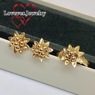 LOVEVER AUTHENTIC US 10K GOLD HANDMADE JEWELRY SET (RING AND EARRINGS SET )