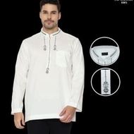 Spesial Baju Koko Al Luthfi Putih Lengan Panjang Syari Premium
