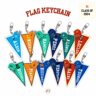 GANTUNGAN F1 Flag Keychain | F1 fanmade fan merch flag key chain (code: KCF)