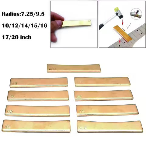 9 Size Guitar Radius Brass Fingerboard Fret Press Caul Insert Guitar DIY Tools Portable Durable Guit