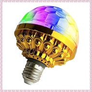 (QBEP) 6pcs Disco Ball Light Bulb RGB LED Without Sockets Lights Disco Ball E27 RGB Color Rotating B