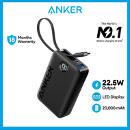 Anker Powerbank Fast Charging Powercore Power Bank Powerbank 20000mAh 22.5W Portable Charger With USB C Cable (A1647)