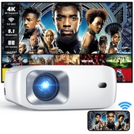 4K Support Projector with Wifi and Bluetooth, HONPOW Portable Mini Projectors for Outdoor Movies Use