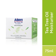 Aiken Tea Tree Oil Moisturiser 75ml | Boosts Skin Moisture Level By 2.1x | Lightweight Cream Texture