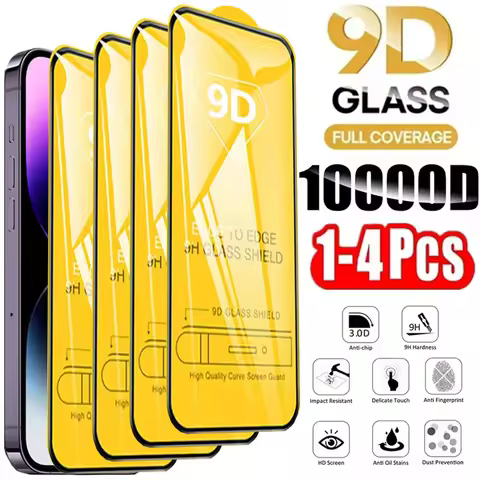 9D Screen Protectors Tempered Glass for iPhone 18 17 16 Pro Max 16e 15 14 13 12 11 Protective Glass 