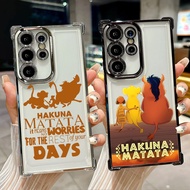 The Lion King Disney Simba Nala Transparent Case for Samsung S26 Ultra A57 S24 S23 S22 Ultra S21 S25