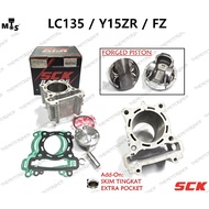 SCK RACING 66MM/63MM/63.5MM/62.5MM/62MM LC135 Y15ZR Y15 FORGED PISTON (FLAT PISTON) CERAMIC BLOCK BL