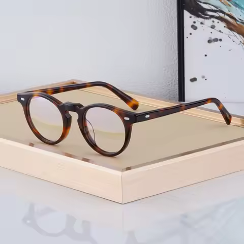 Gregory Peck Glasses Frames For Men Women 45 and 47 Size Quality Handmade Retro Vintage Round Acetat