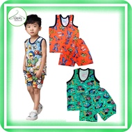 TheosFH Sando and Shorts Terno for Kids Boy asstd Print Comfortable Damit Pambahay for Kids