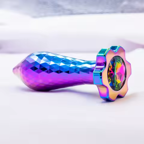 1pcs, Metal New crystal anal plug, Gem base butt plug, Adult masturbation sexual wellness, anal mass