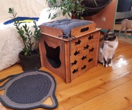 現代膠合板貓屋
