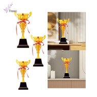 [freneci] Gold Trophy First Place Reward Prize, Soccer Trophy Metal Competitions Award Trophy with B