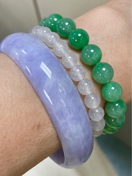 🈹翡翠紫羅蘭貴妃手鐲(包香港證書)