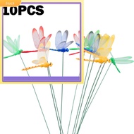 [HOT SALE]10PCS Dragonfly Stakes Outdoor Yard Planter Flower Pot Bed Garden Decor Yard Art