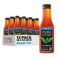 Pure Leaf Iced Tea, Sweet Tea, Real Brewed Tea, 18.5 Fl Oz Bottles (Pack of 12) Q699