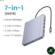 AC UGREEN 7-in-1 Type C HUB Card Reader for iMac MacBook iPad Pro Air with USB 3.0 Ports PC Accessor