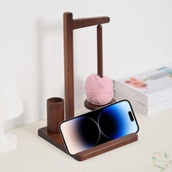 Wooden Yarn Holder Phone Stand Crocket Hook Storage Yarn Organizer Ideal Gift for Crochet Lover