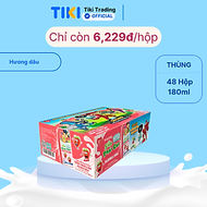 Thùng 48 Hộp Sữa Trái Cây KUN Hương Dâu 180ml/hộp(thẻ cào)