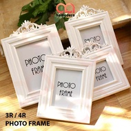 3R / 4R Photo Frame White Frame Gambar Wall Art