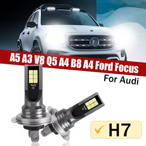 4PC H7 LED Car Headlight Bulbs Super Bright For Audi A5 A3 V8 05 A4 B8 A4 Ford Focus For BMW E46 E39