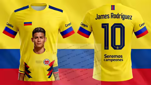 Colombia 2026 Football Soccer Jersey And T-Shirt For Men Fans - Fan Style Gear Collection Show Your 