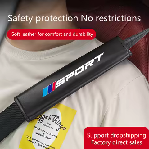 2Pcs Car Seat Belt Covers Auto Shoulder Cushion Pad Belt For Toyota Prado Auris BMW X1 X2 X3 X4 X5 X