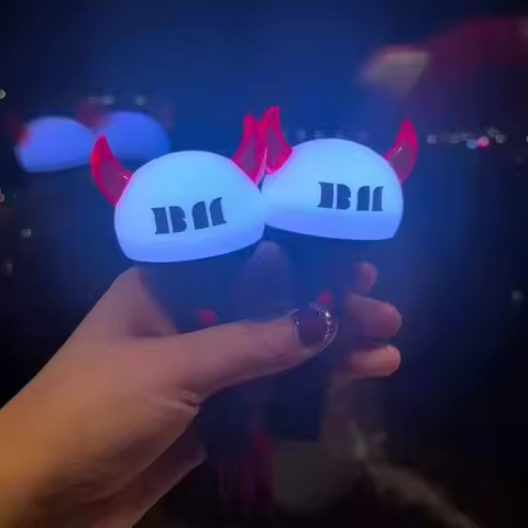 Mini Babymonster Lightstick Keychain Light-Up Support Light Pendant